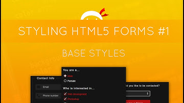 Styling HTML 5 Forms #1 - Introduction