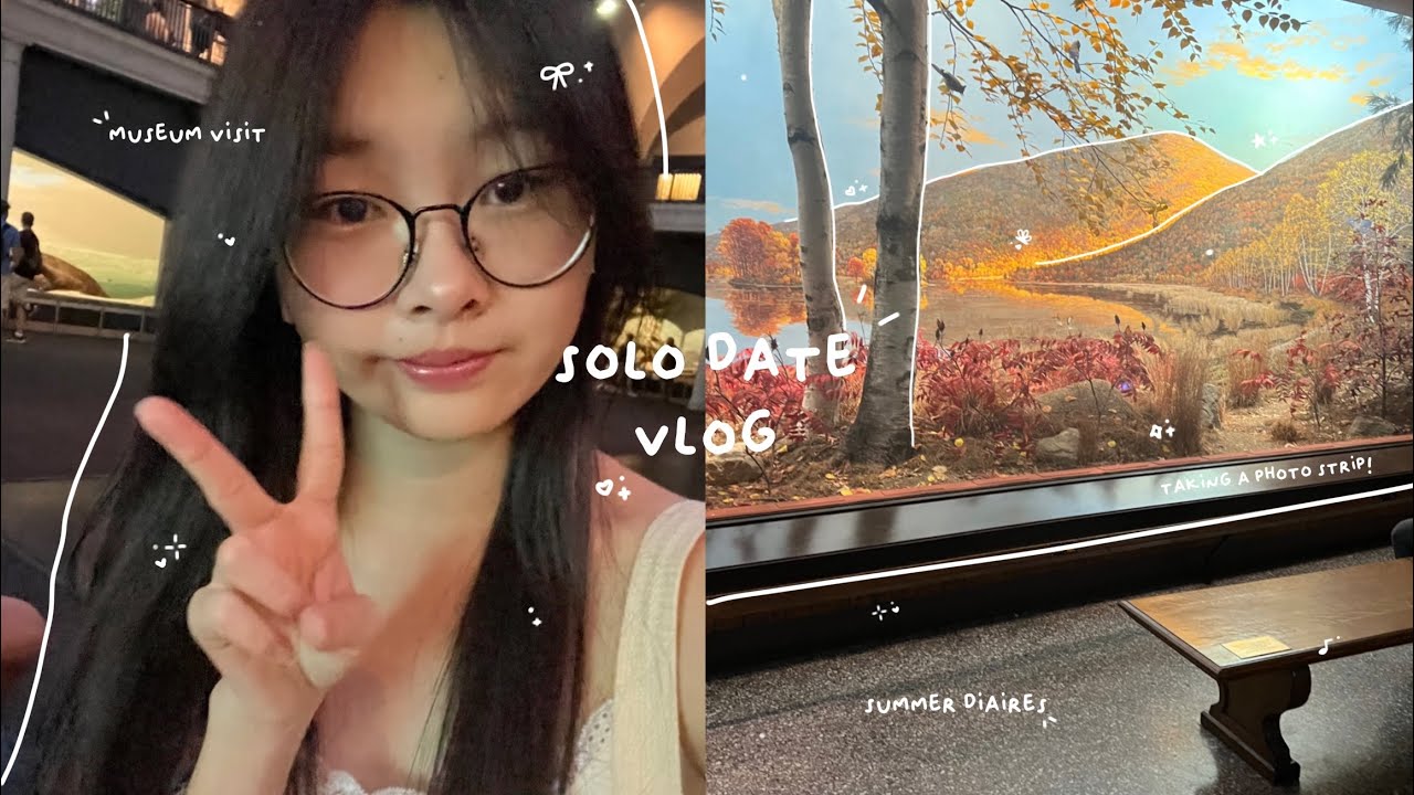 summer diaries🧸: go on a solo date with me, museum visit, food, taking a photo strip