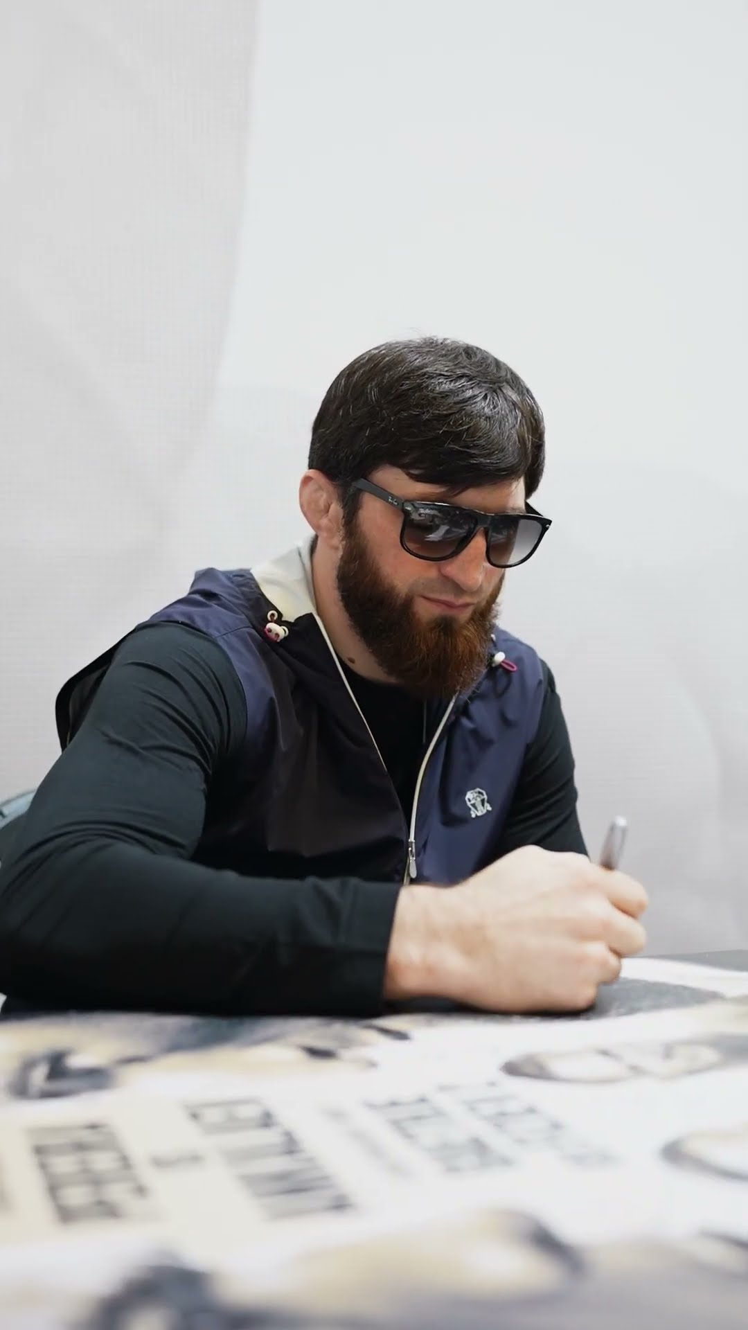 Magomed Ankalaev signing posters!!! ✍️ #UFC313