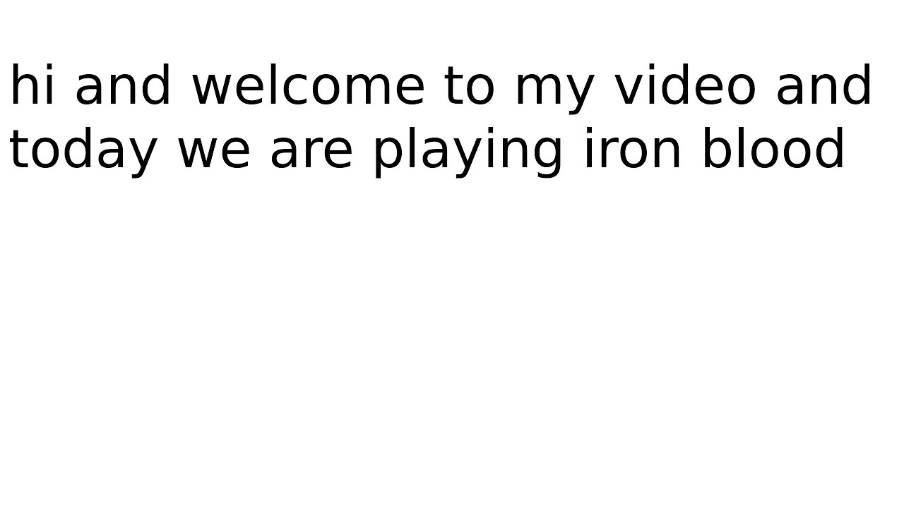 blood and iron game play YouTube