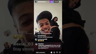 Blueface and Chrisean rock on live after lil baby texted Chrisean rock 2/20/2023