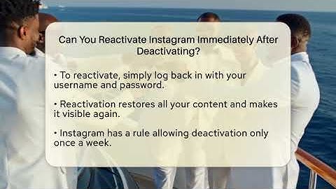 Can You Reactivate Instagram Immediately After Deactivating? - Everyday-Networking