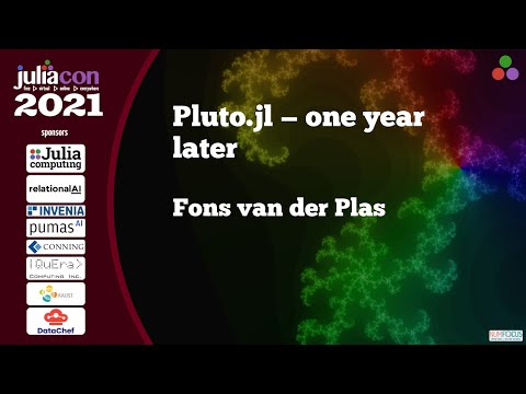 ? Pluto.jl — one year later  | Fons van der Plas | JuliaCon2021