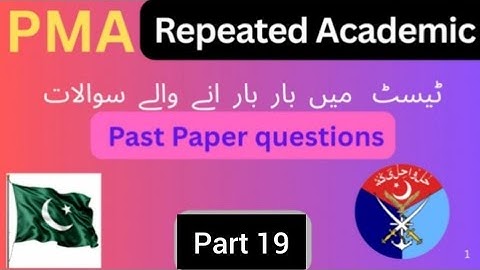 PMA 157 LC Initial Test Preparation/Most Repeated Academic Mcqs #🇵🇰🇵🇰🇵🇰