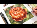 Painting a Peony Flower in Watercolor