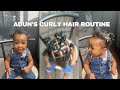 Aduns hair routine  9 months old curly hair tutorial updated