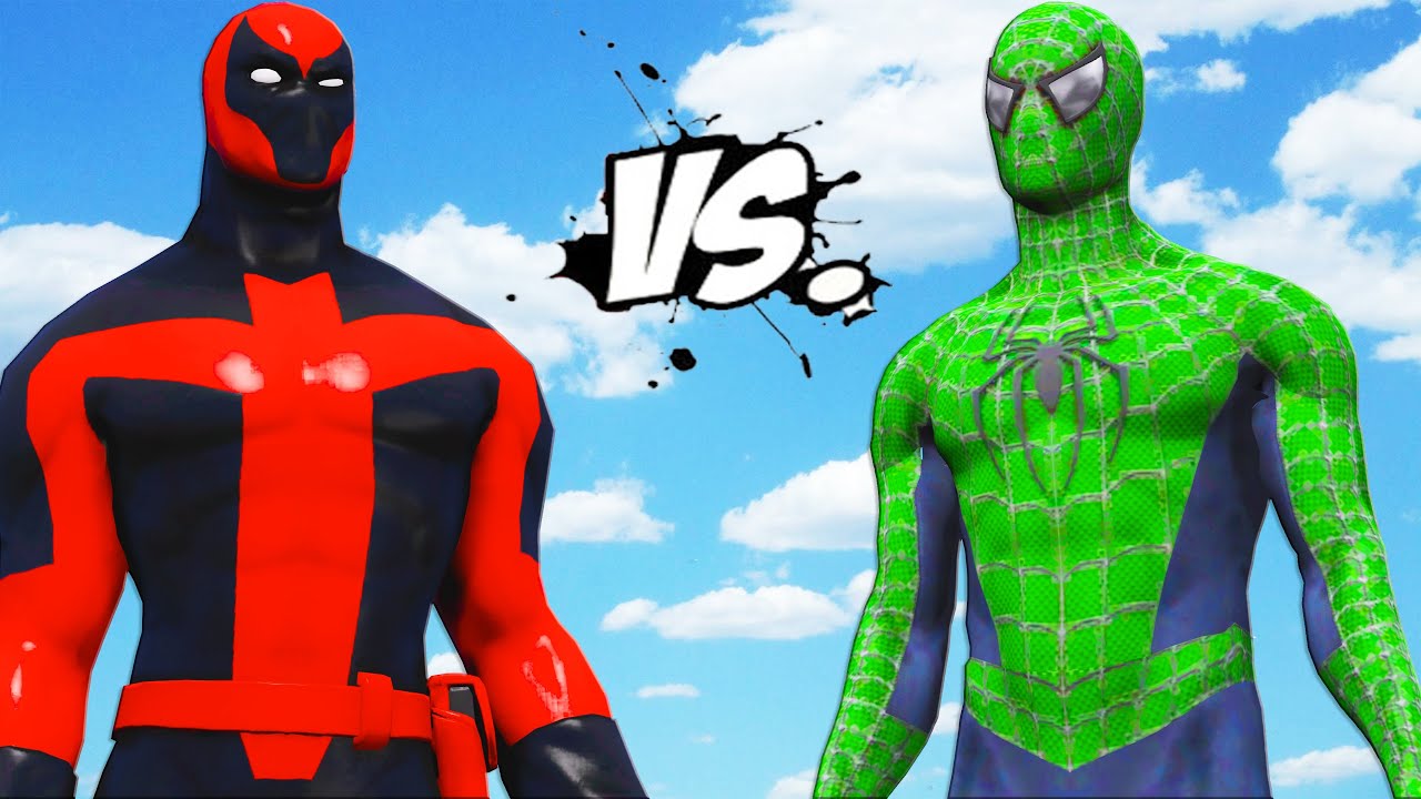 зеленый человек-паук против окончательного дэдпула - эпическая битва супергероев