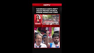 Cockroach Janta Party Holds Protest In Delhi, Sonam Wangchuk Joins