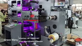 DABA 320mm Flexo Printing Machine With Led Uv Dryer And Chiller Drum Printing Shrink Sleeve Film