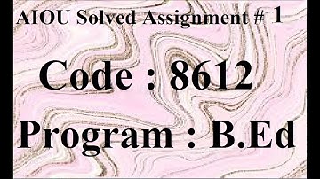 AIOU Code 8612 Solved Assignment No 1 Autumn 2023 | Baloch Academy