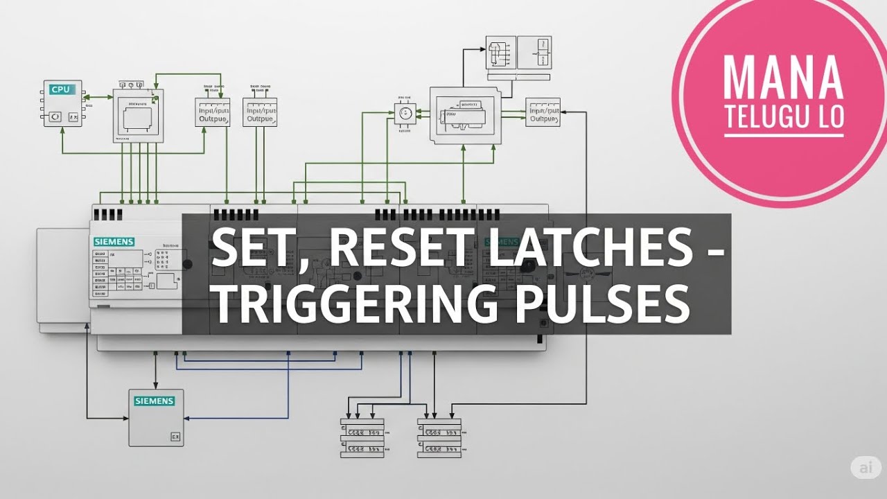 SIEMENS TIA PORTAL SET , RESET LATCHES QND TRIGGERING PULSES IN TELUGU ...