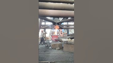 Complete stamping and drilling of circular iron columns within one minute