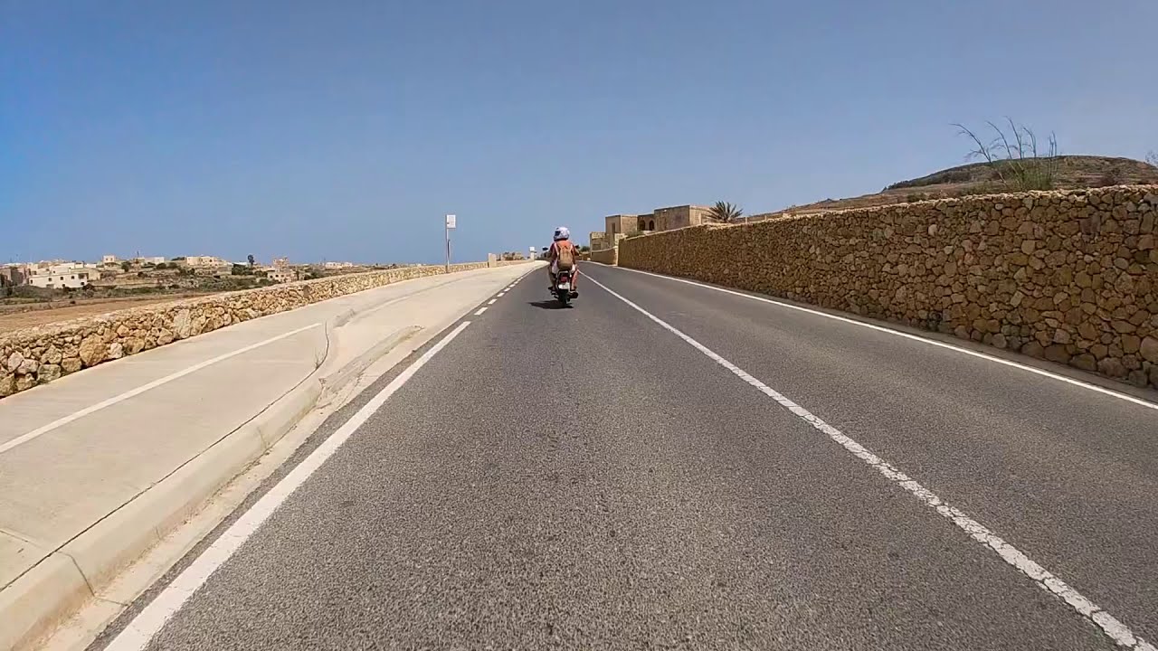 Driving a Scooter in Gozo, Malta Timelapse YouTube