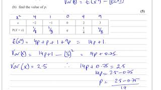 WST01/01 Statistics S1June 2019 (IAL) Q5 Discrete Random Variables