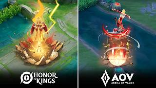Annie Leonhart (HOK) VS Annie Leonhart (AOV) : Skin Effects Comparison l Mayene, Qi