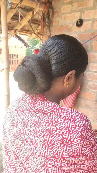 Long hair bun 😍#longhair #hairbuns #hairbun