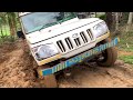 Mahindra bolero 4x4 pickup truck working in extreme road condition|Loaded with 2 ton stone|offroad