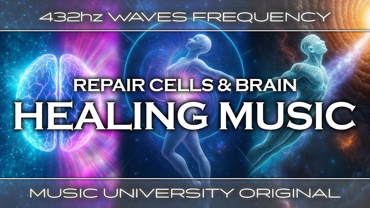 Частота 432 Гц для исцеления всего тела — восстановление клеток и мозга с помощью волновой музыки