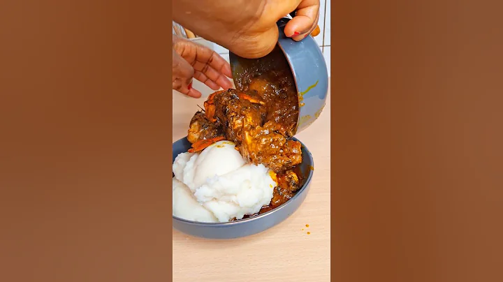 Pounded yam and banga soup. #youtubechamps #nigerianfood #bangasoup
