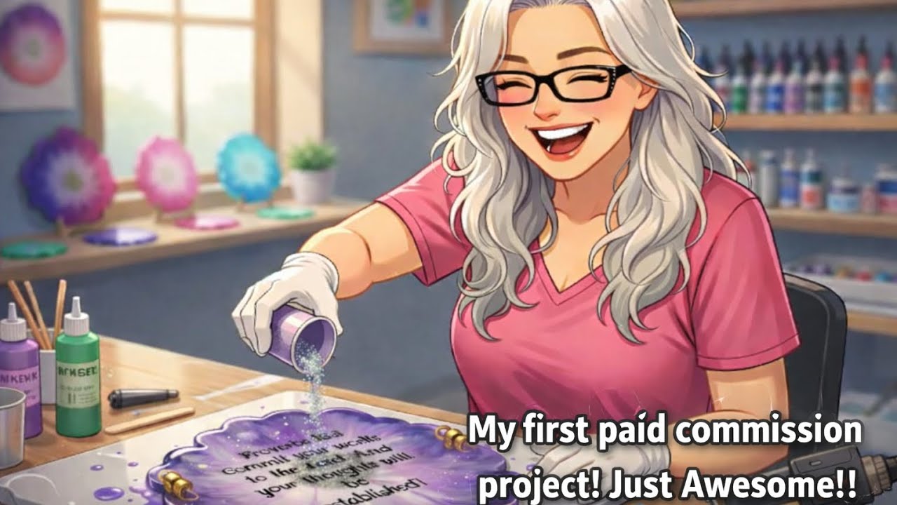 Flower resin tray! My first paid commission was amazing and challenging! But it came out beautiful!