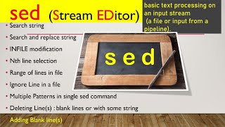 Linux | 2 | sed (Stream EDitor) frequently used commands