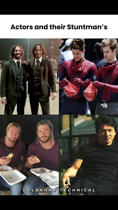 Actors with Their Stunt Doubles | But Jackie Chan Did It All Himself 😮🔥