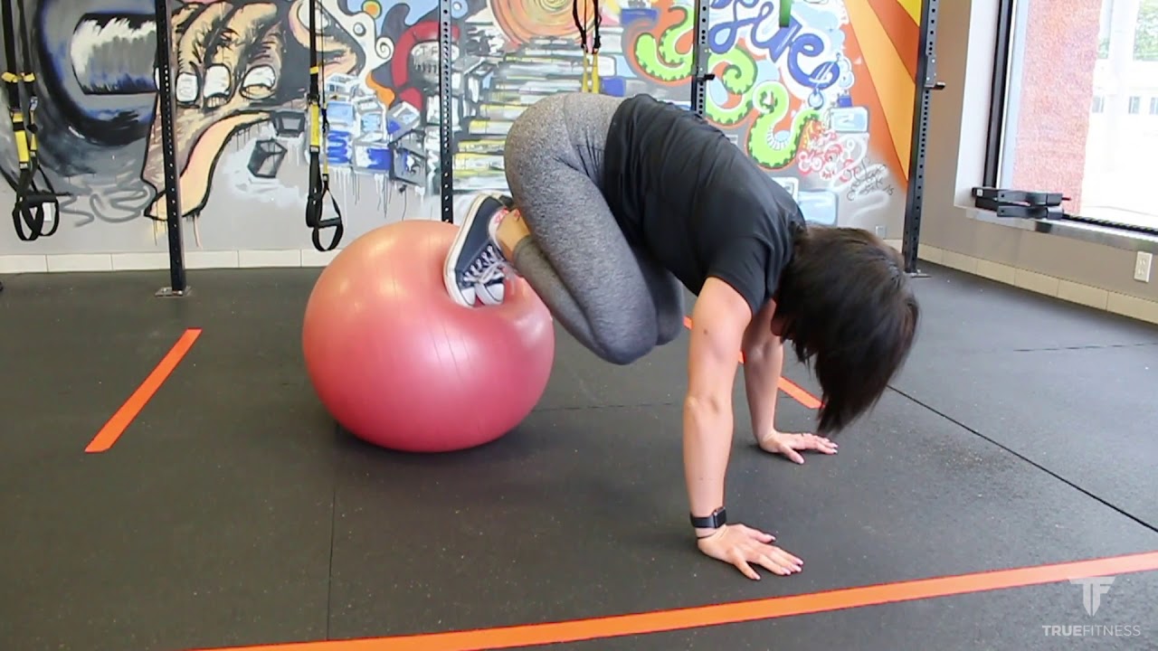 Stability Ball Knee Tucks YouTube