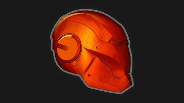 IRONMAN Helmet 3D Model x500% TIME-LAPSE
