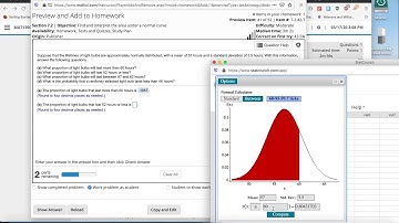 StatCrunch Tutorial:  Compute probabilities with the Normal Distribution.
