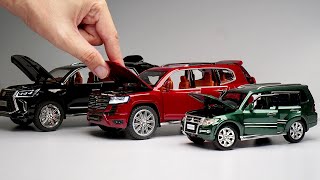 Unboxing of Toyota Land Cruiser LC300, Lexus LX570 &amp; Mitsubishi Pajero Diecast Models