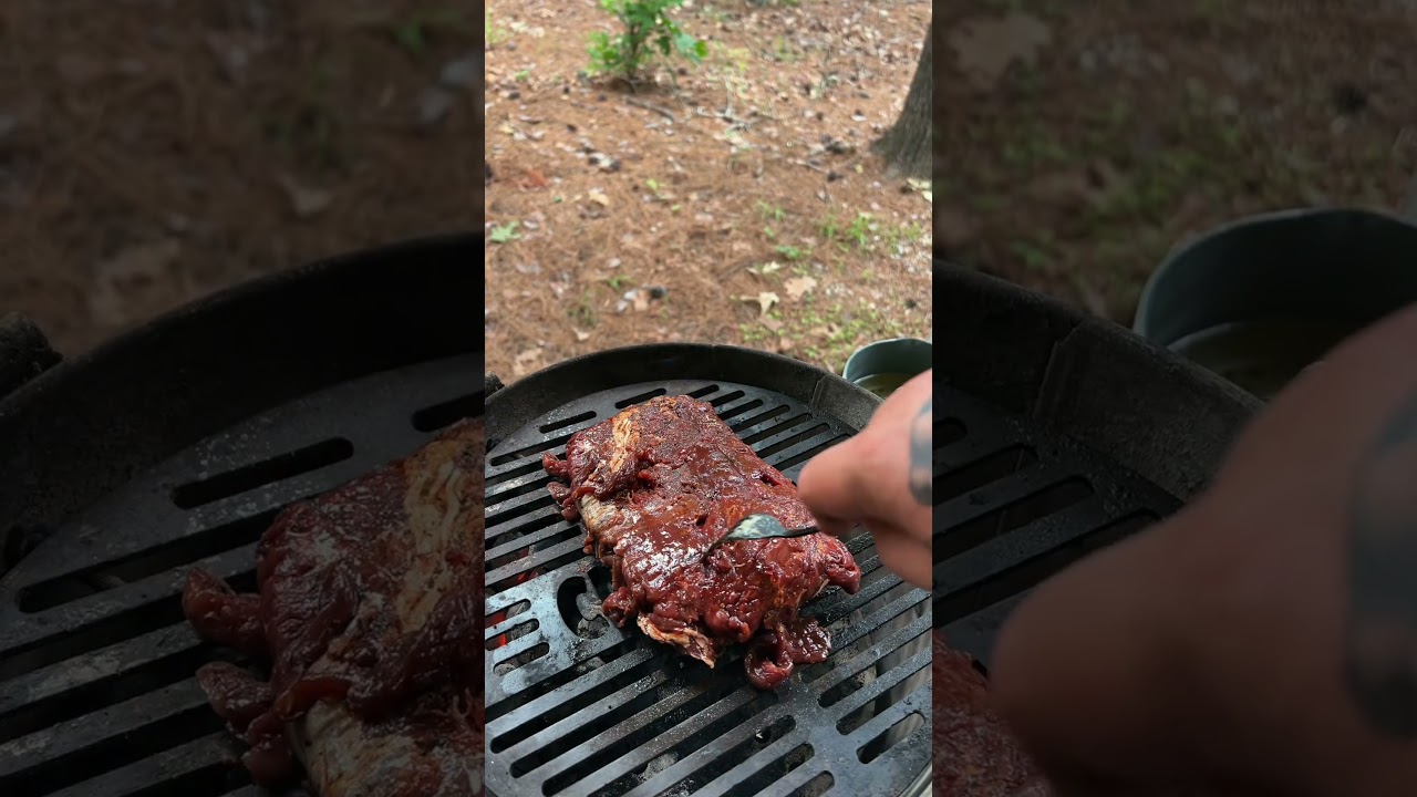 Cooking a meat flap #fishing #cooking #outdoors