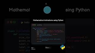 Create Animations in Python with just fews like of code #shorts #python #animation #manim