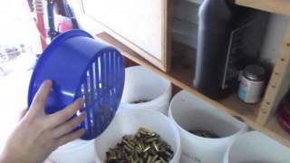 Sorting endless Buckets of Brass Shell Casings with Shell Sorter