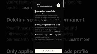 How to delete permanent threads account #shorts #youtubeshorts