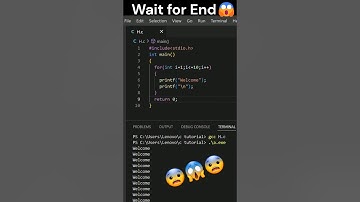 #shorts print welcome for 10 times using for loop in c language #shorts #viral #programming