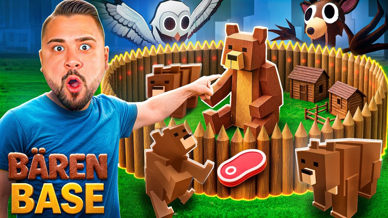 Eine BÄREN BASE bauen in 99 Nächte im Wald! 🐻
