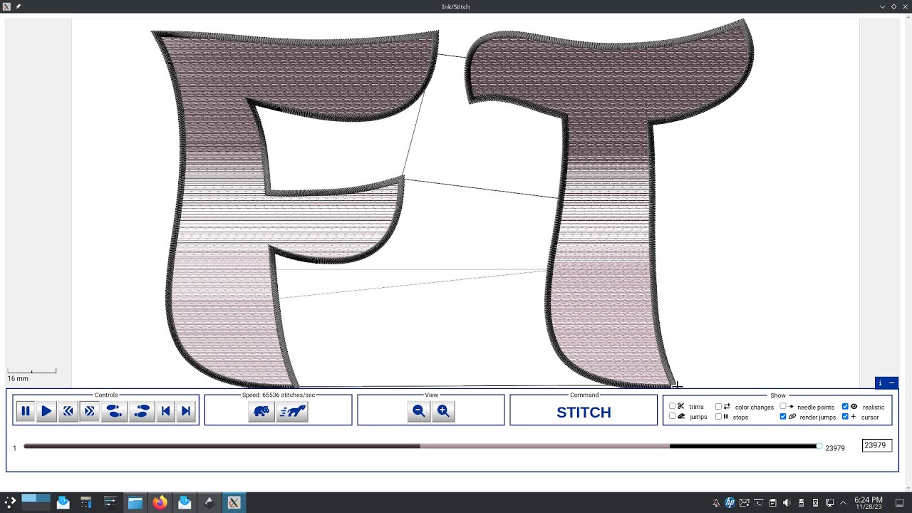 Inkstitch - help with gradient fill