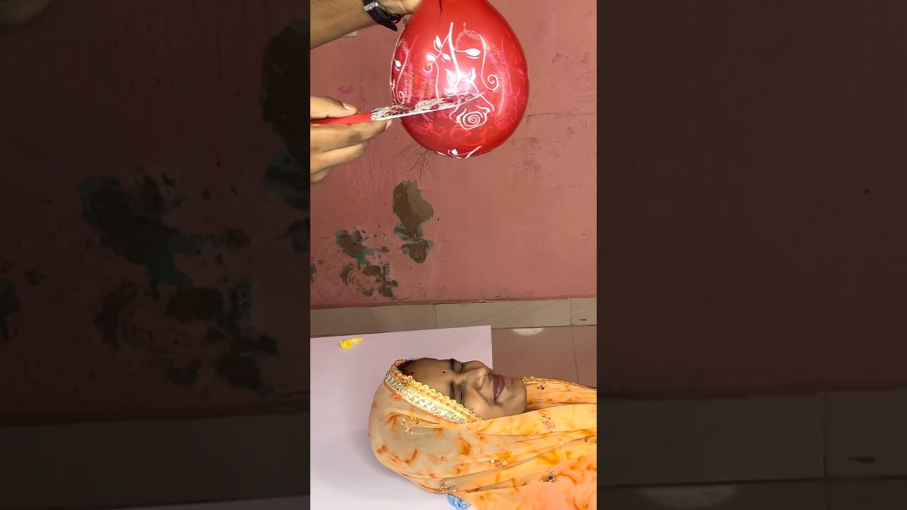 Water balloon cutting challenge 🤣🤣 