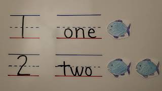 Kindergarten Math 1.2, Count and Write 1 and 2 (Right and Left-handed)