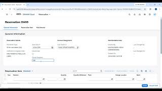 SAP S/4 HANA Manage Manual Reservation in Fiori app Material Issue Process 