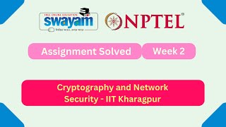 Cryptography and Network Security Week 2 | NPTEL ANSWERS 2026 #nptel2026 #myswayam #nptel