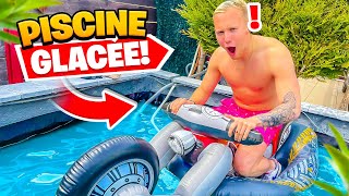 LE PREMIER QUI TOMBE DE LA MOTO DANS LA PISCINE GELÉE PUANTE PERD 500 EUROS !