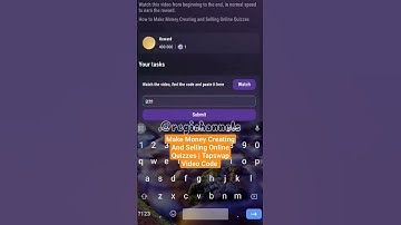 Make Money Creating And Selling Online Quizzes | Tapswap Video Code #tapswap #tapswapcode