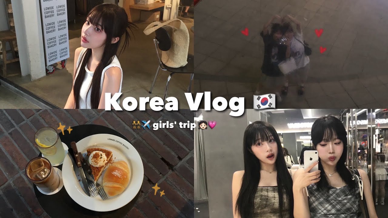 【VLOG】 女子2人旅in Korea🇰🇷👧🏻💗 美容や映えカフェ、グルメ、ショッピング🛍etc…