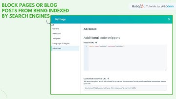 How-to block pages or blog posts from being indexed by Search Engines in HubSpot.