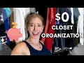 CLOSET ORGANIZATION [NO MONEY SPENT!] | Small Space Clothes Organization Hacks