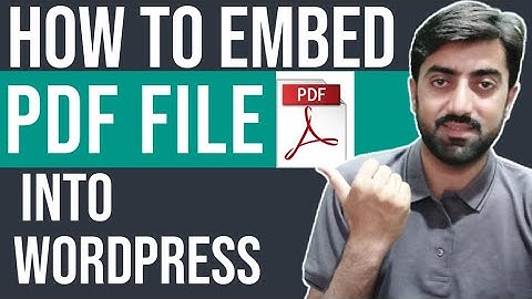 How To Embed A PDF In WordPress Without Using A Plugin Hindi Urdu