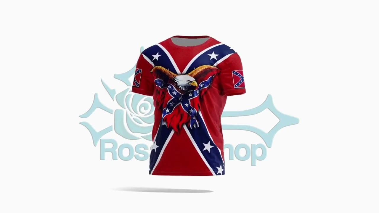 Confederate Battle Flag T Shirt QFKH180703 | Rosateeshop | Confederate Flag Store