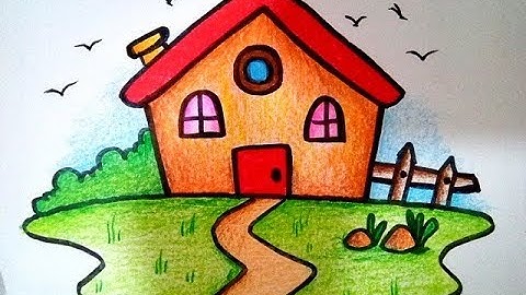 สอนวาดรูปบ้านพร้อมคำศัพท์ภาษาจีน Step by step drawing