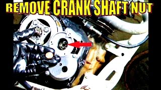 Remove a motorcycle crankshaft nut with a Penny!